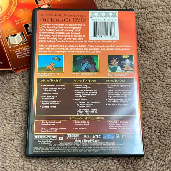 The Lion King - Platinum Edition DVD Two-Disc - Picture 7 of 10